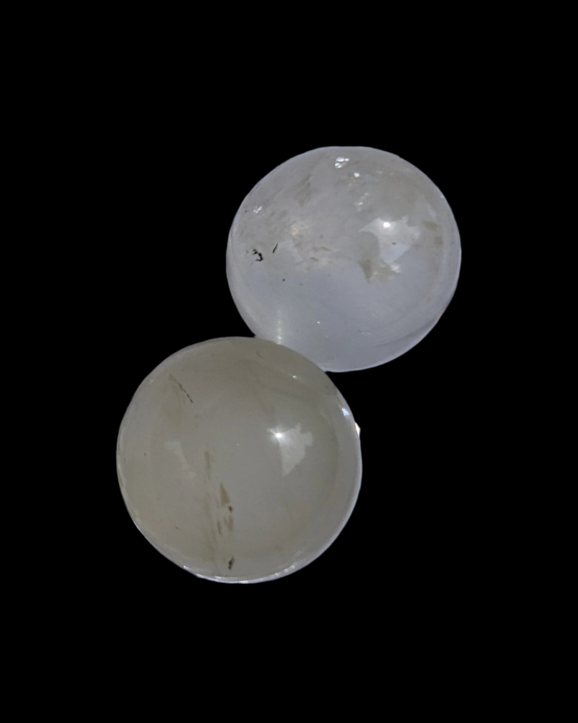 Citrine crystal 2 small spheres 9-10g in sunlight, Rocks and Things Store