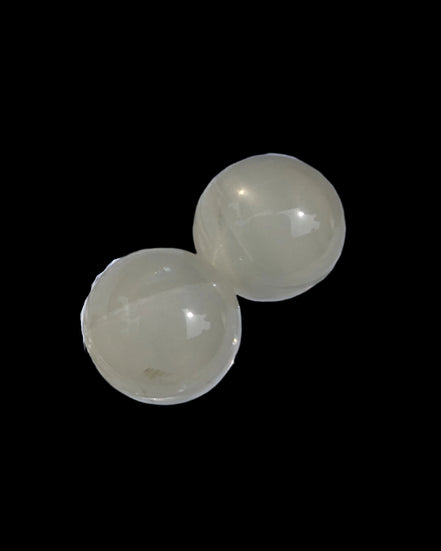 Citrine crystal 2 small spheres 9-10g in sunlight, Rocks and Things Store