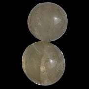 Citrine crystal 2 small spheres 9-10g in sunlight, Rocks and Things Store