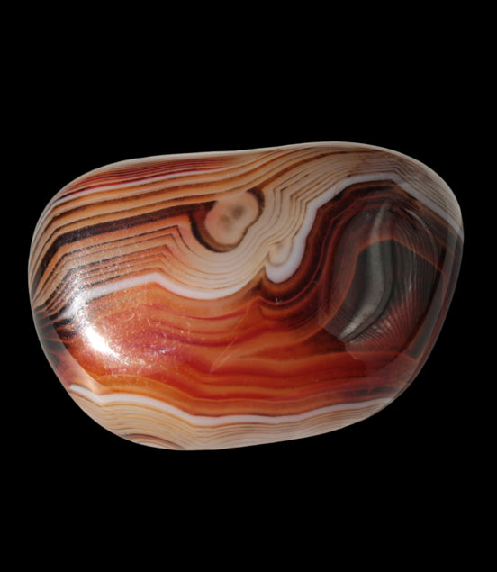 Crazy Silk Banded Agate from Madagascar 35g in sunlight - Rocks and Things Store
