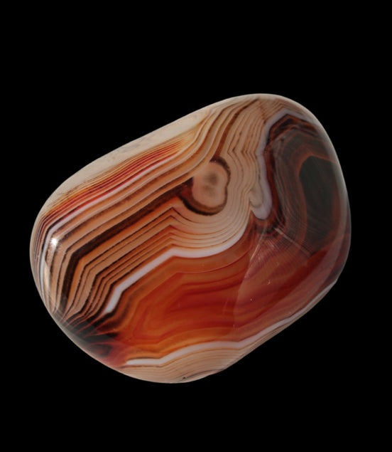 Crazy Silk Banded Agate from Madagascar 35g in sunlight - Rocks and Things Store