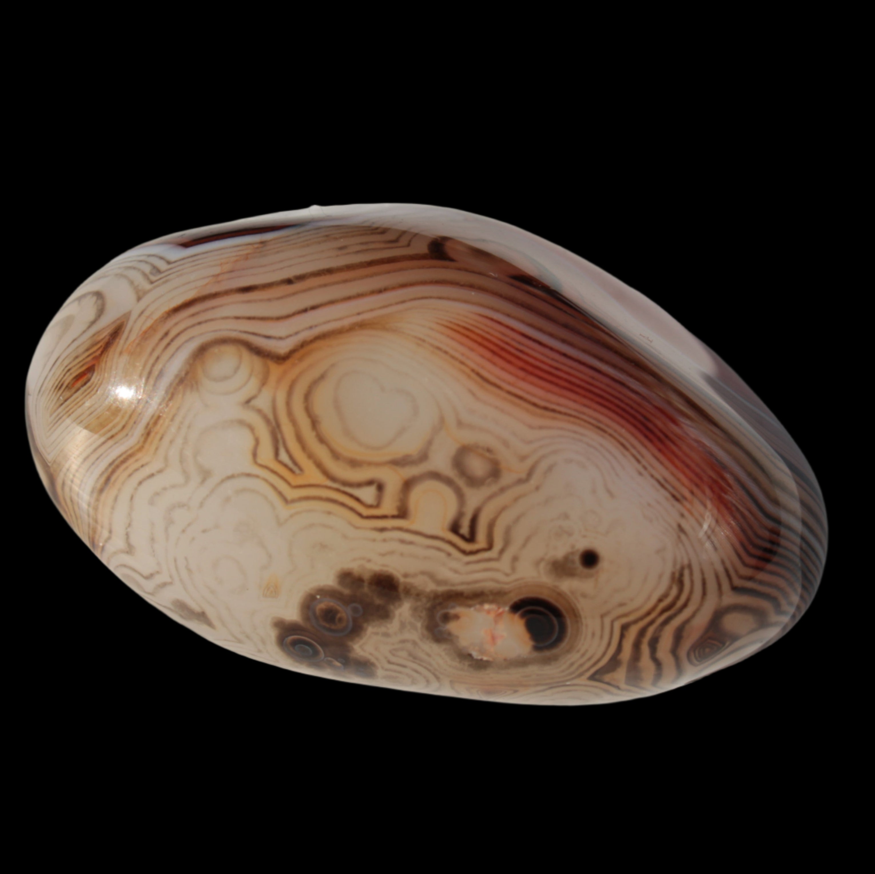 Crazy Silk Banded Agate from Madagascar 35g in sunlight - Rocks and Things Store
