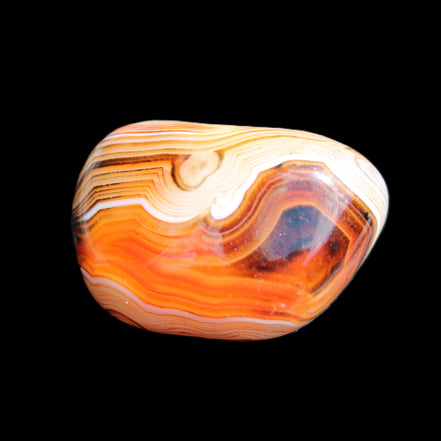 Crazy Silk Banded Agate from Madagascar 35g in sunlight - Rocks and Things Store