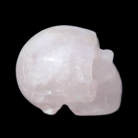 Rose Quartz hand-carved skull 51g in sunlight - Rocks and Things Store