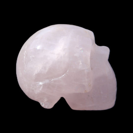 Rose Quartz hand-carved skull 51g in sunlight - Rocks and Things Store