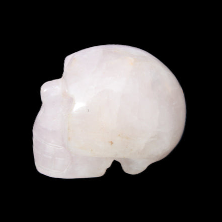 Rose Quartz hand-carved skull 51g in sunlight - Rocks and Things Store