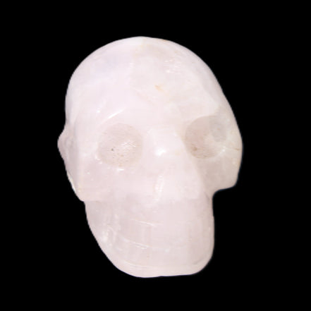 Rose Quartz hand-carved skull 51g in sunlight - Rocks and Things Store