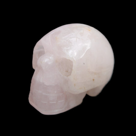Rose Quartz hand-carved skull 51g in sunlight - Rocks and Things Store