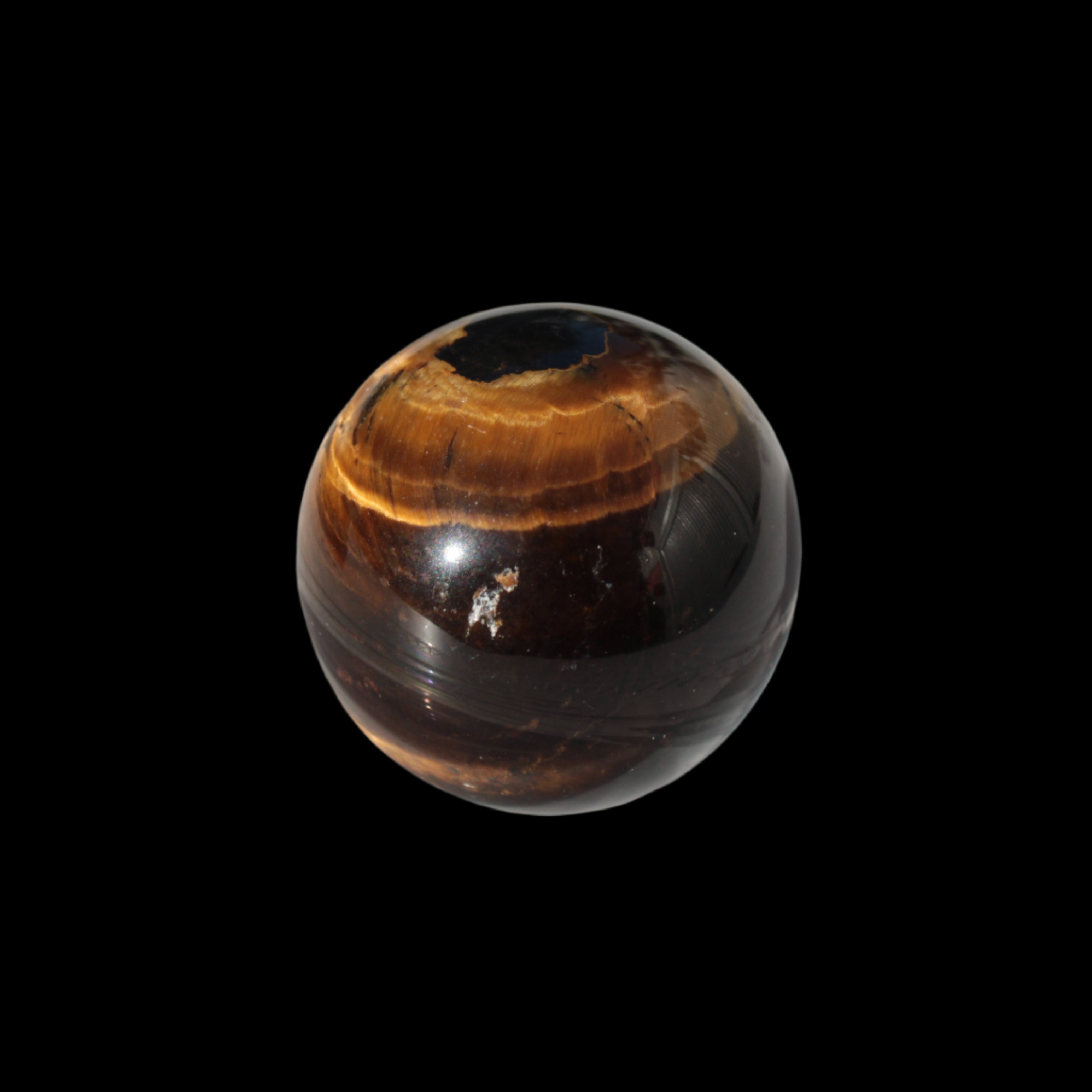 Tigers Eye small sphere 20mm 13g in sunlight - Rocks and Things Store