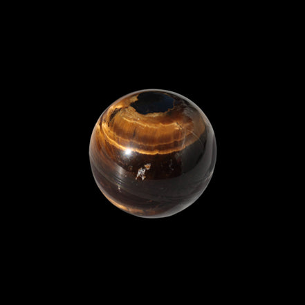 Tigers Eye small sphere 20mm 13g in sunlight - Rocks and Things Store
