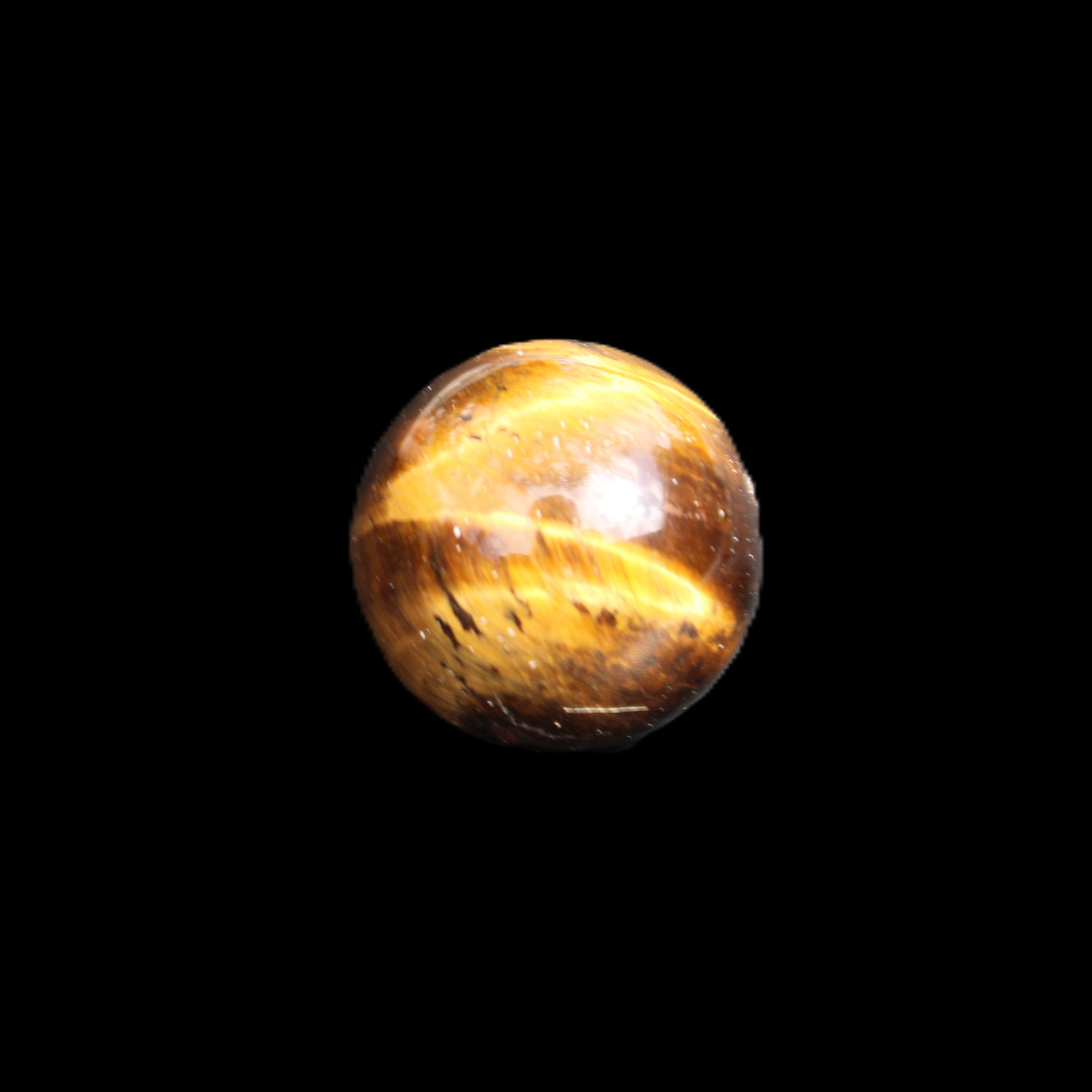 Tigers Eye small sphere 20mm 13g in sunlight - Rocks and Things Store