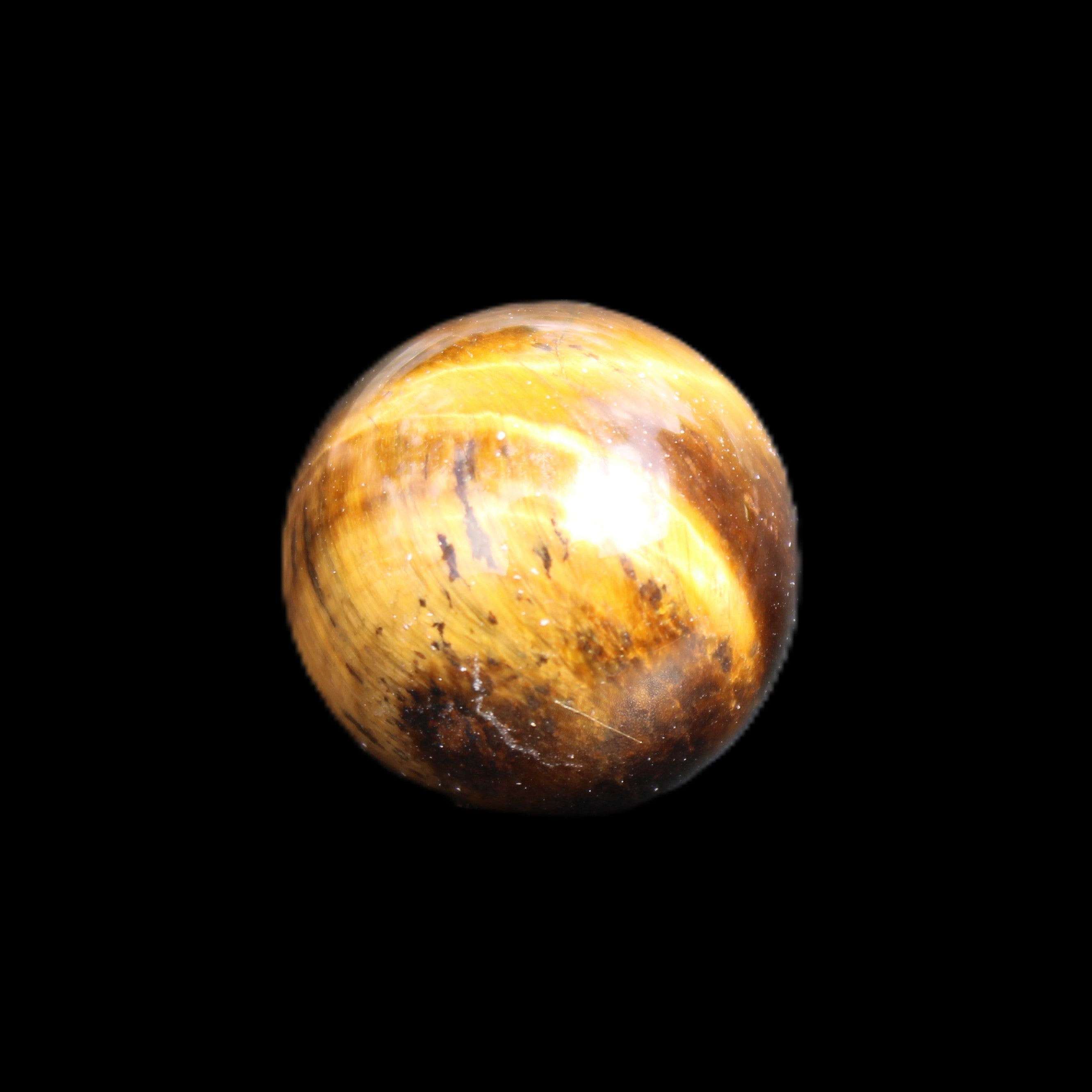 Tigers Eye small sphere 20mm 13g in sunlight - Rocks and Things Store