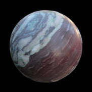 Zebra Stone Jasper sphere 569g in sunlight - Rocks and Things Store
