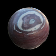 Zebra Stone Jasper sphere 569g in sunlight - Rocks and Things Store