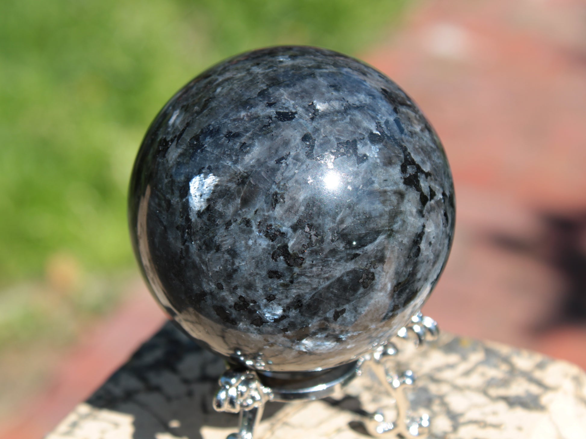 Indigo Gabbro sphere 252g Rocks and Things