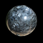 Indigo Gabbro sphere 252g in sunlight - Rocks and Things Store