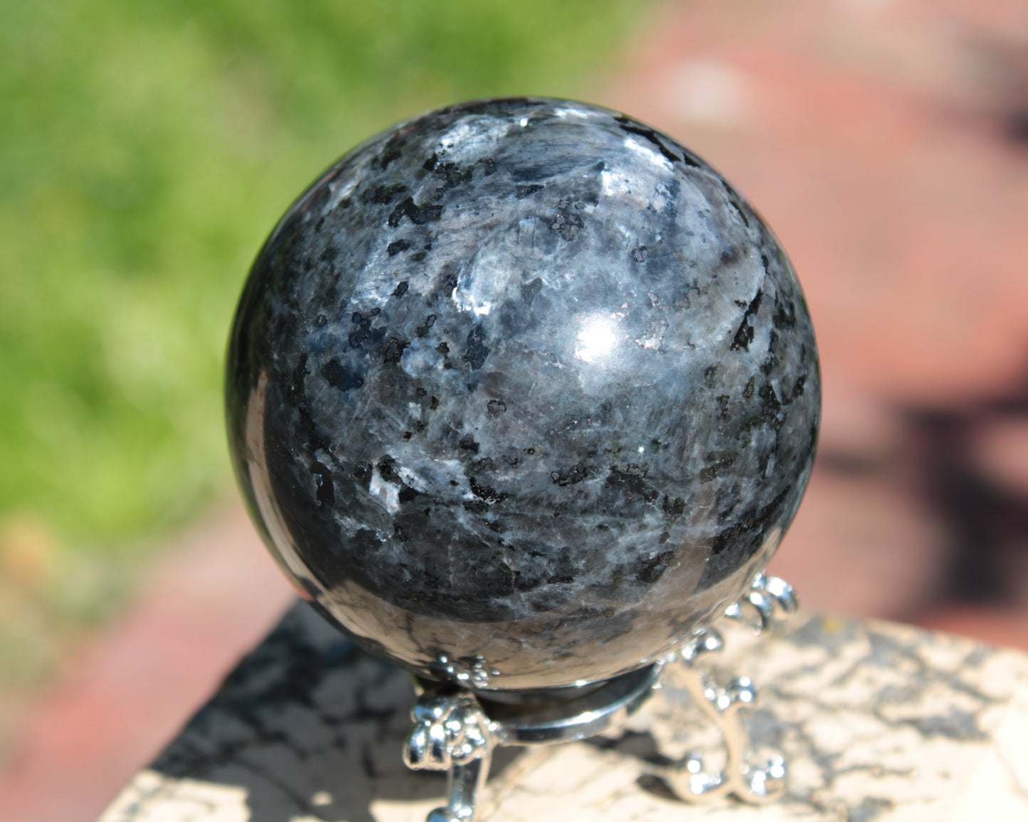 Indigo Gabbro sphere 252g Rocks and Things