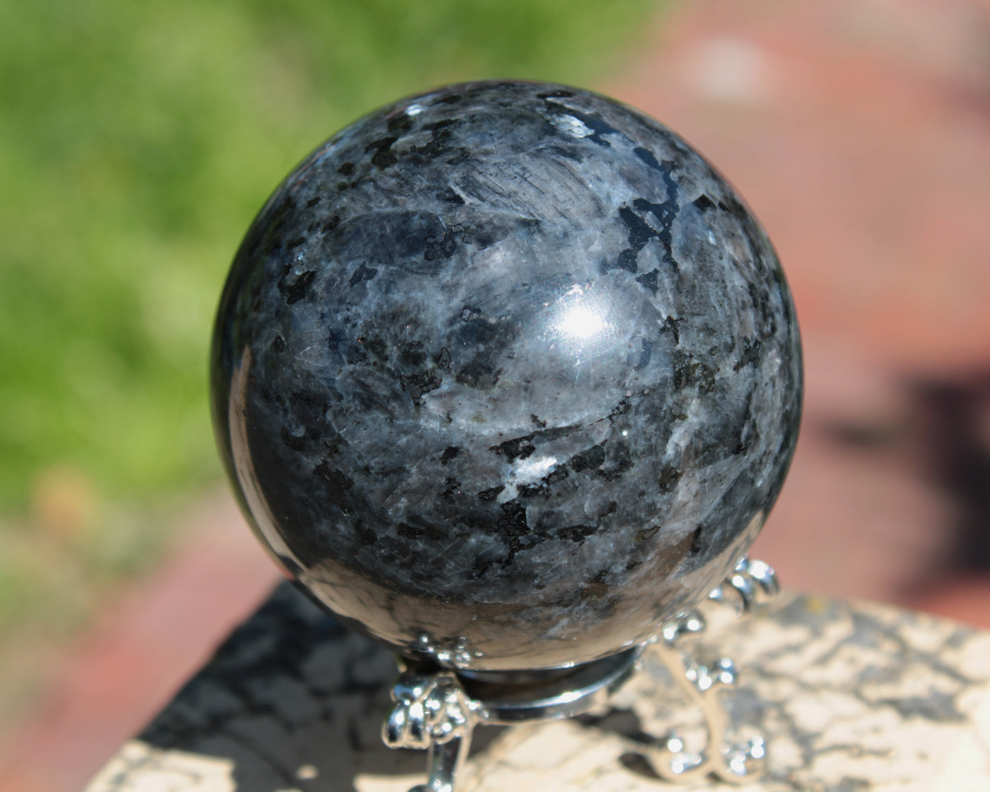 Indigo Gabbro sphere 252g Rocks and Things