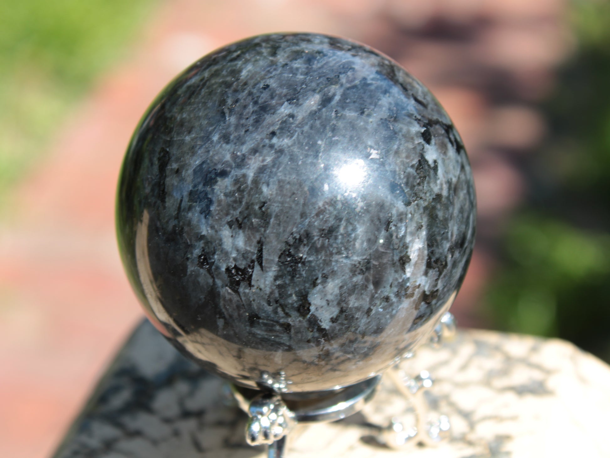 Indigo Gabbro sphere 252g Rocks and Things