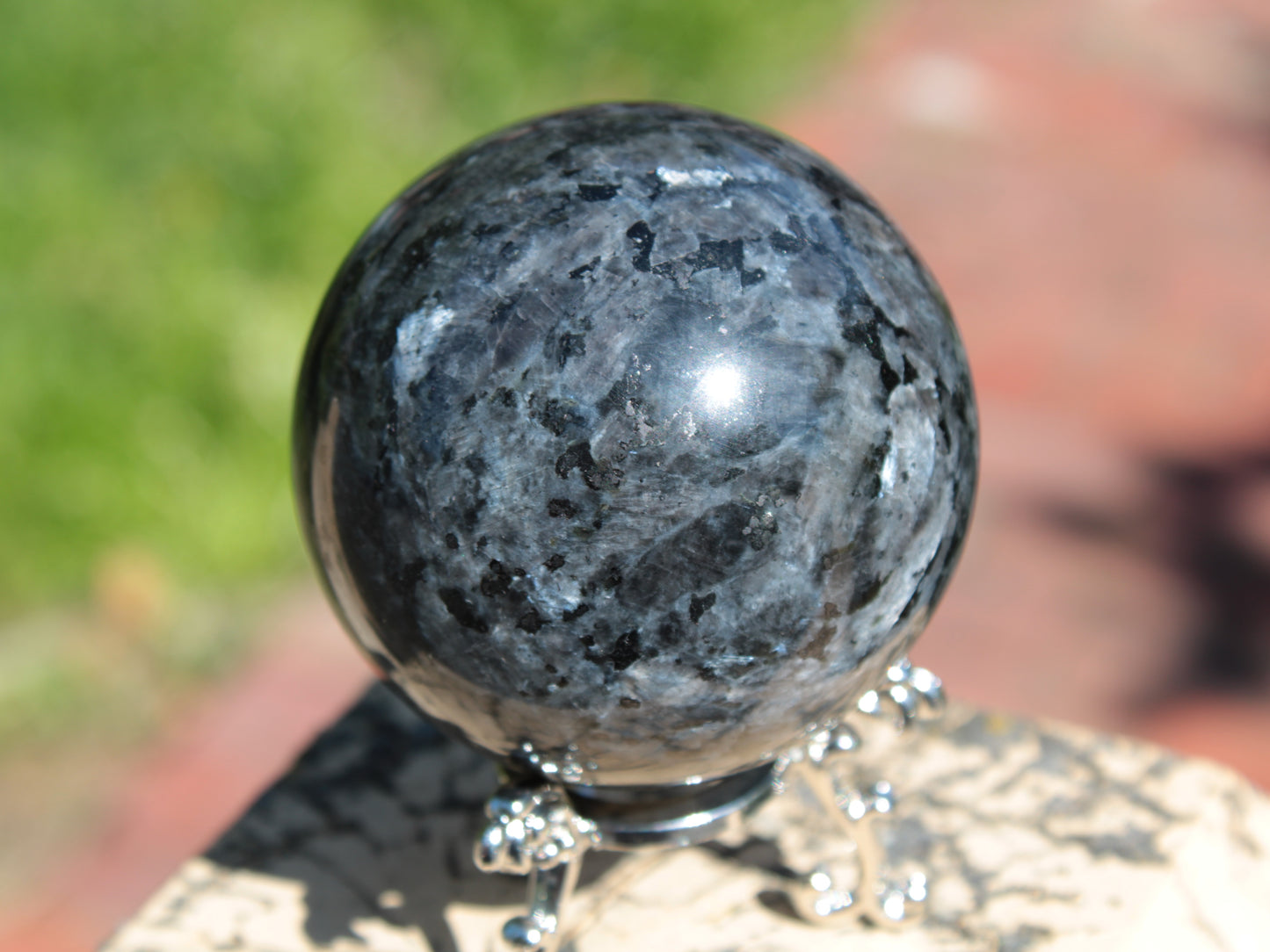 Indigo Gabbro sphere 252g Rocks and Things