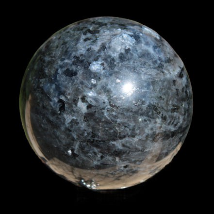 Indigo Gabbro sphere 252g in sunlight - Rocks and Things Store