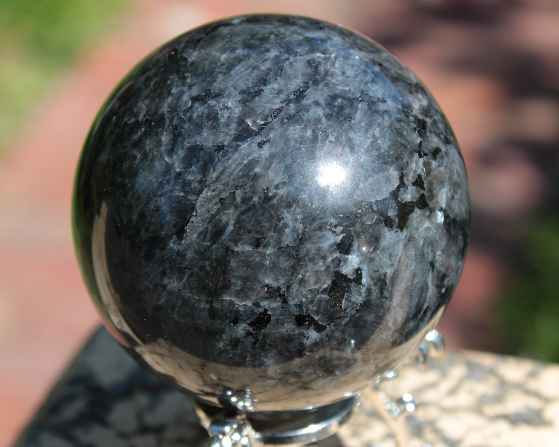 Indigo Gabbro sphere 252g Rocks and Things