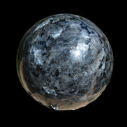 Indigo Gabbro sphere 252g in sunlight - Rocks and Things Store