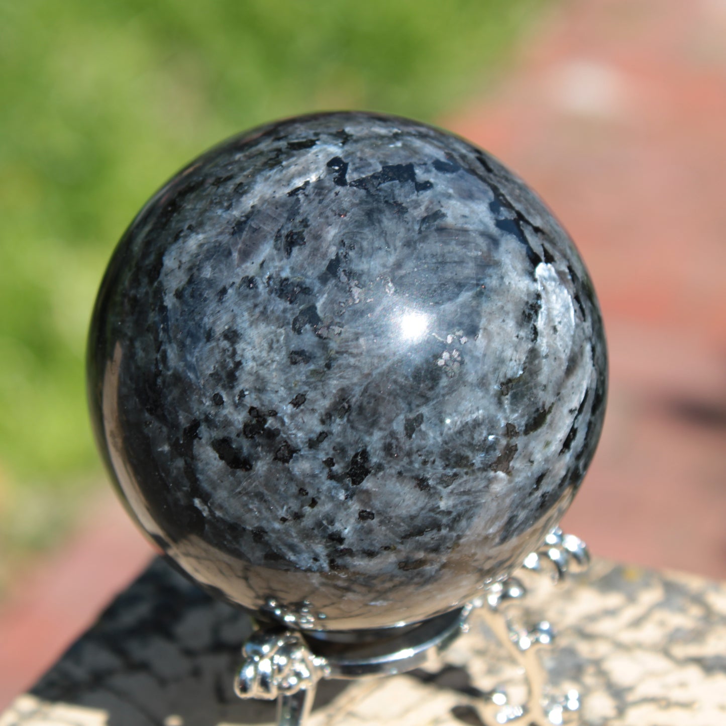 Indigo Gabbro sphere 252g Rocks and Things