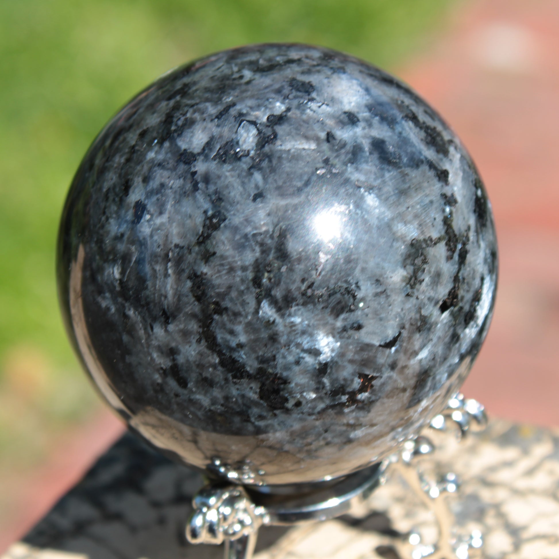 Indigo Gabbro sphere 252g Rocks and Things