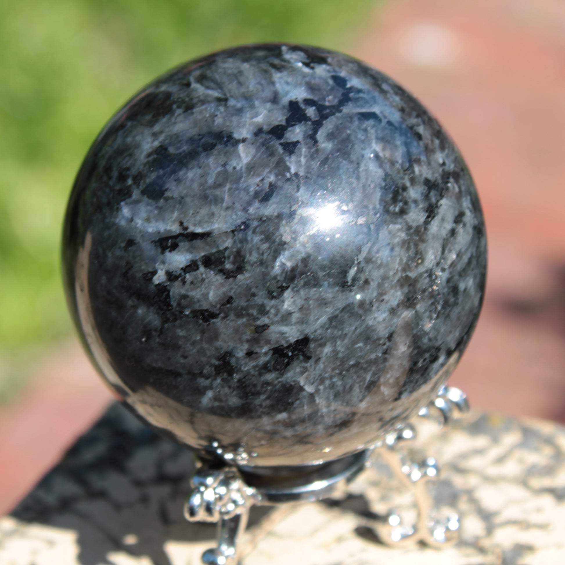 Indigo Gabbro sphere 252g Rocks and Things