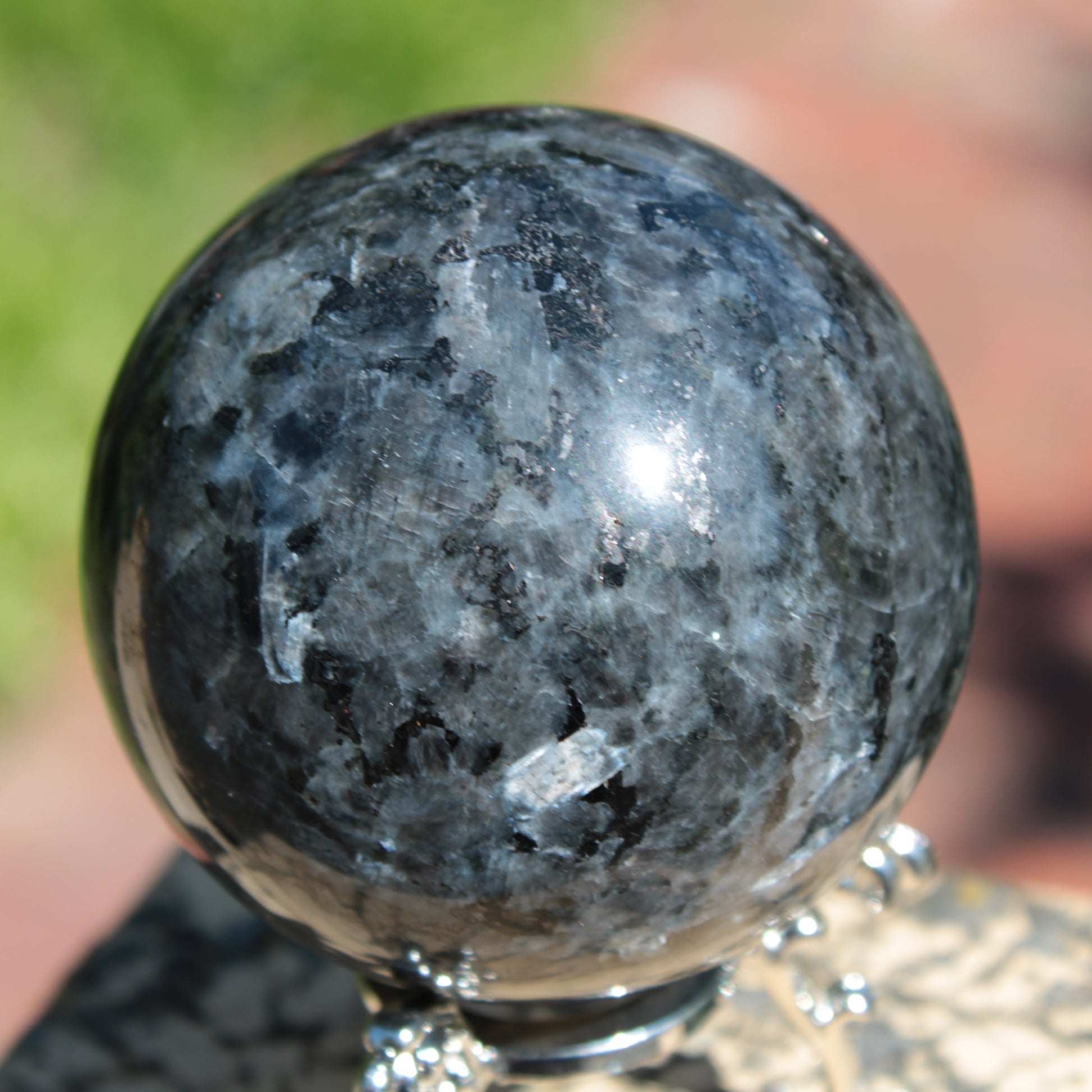 Indigo Gabbro sphere 252g Rocks and Things