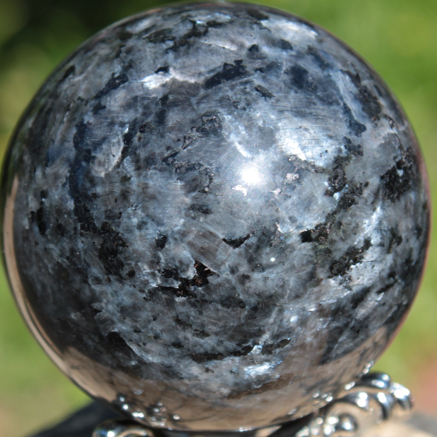 Indigo Gabbro sphere 252g Rocks and Things