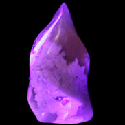 Snowflake Cherry Blossom Agate flame from Madagascar 63g in UV light - Rocks and Things Store