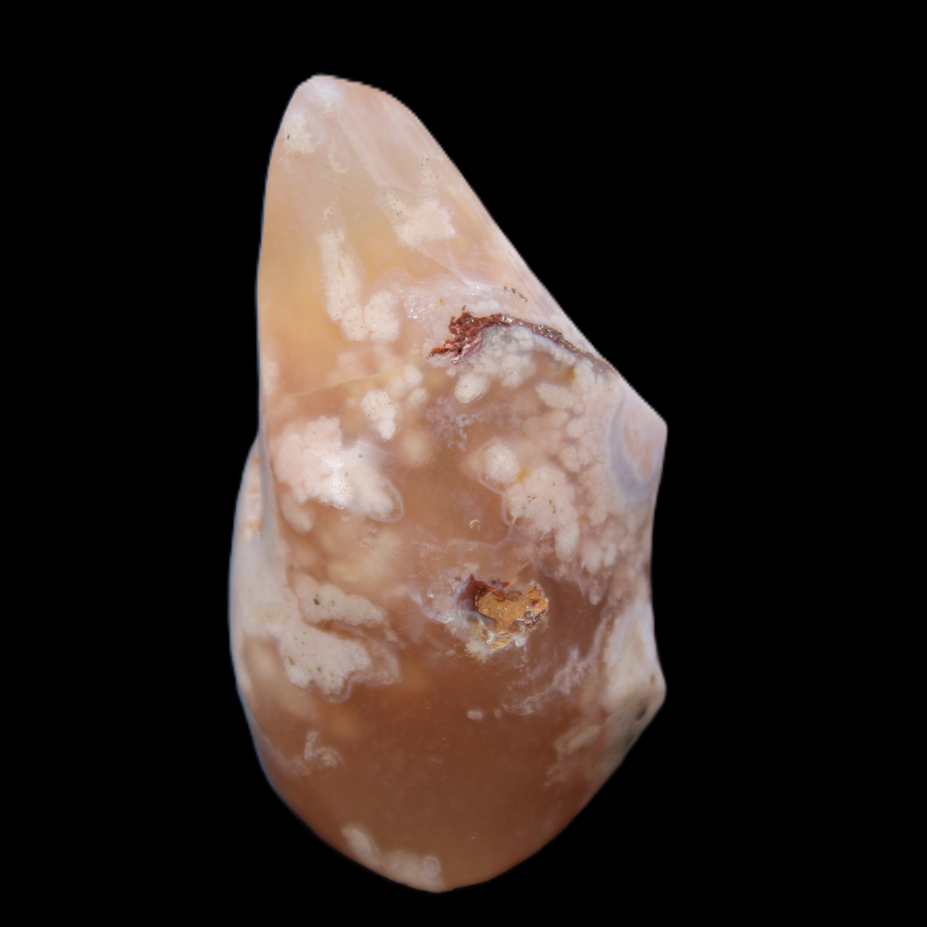 Snowflake Cherry Blossom Agate flame from Madagascar 63g in sunlight - Rocks and Things Store