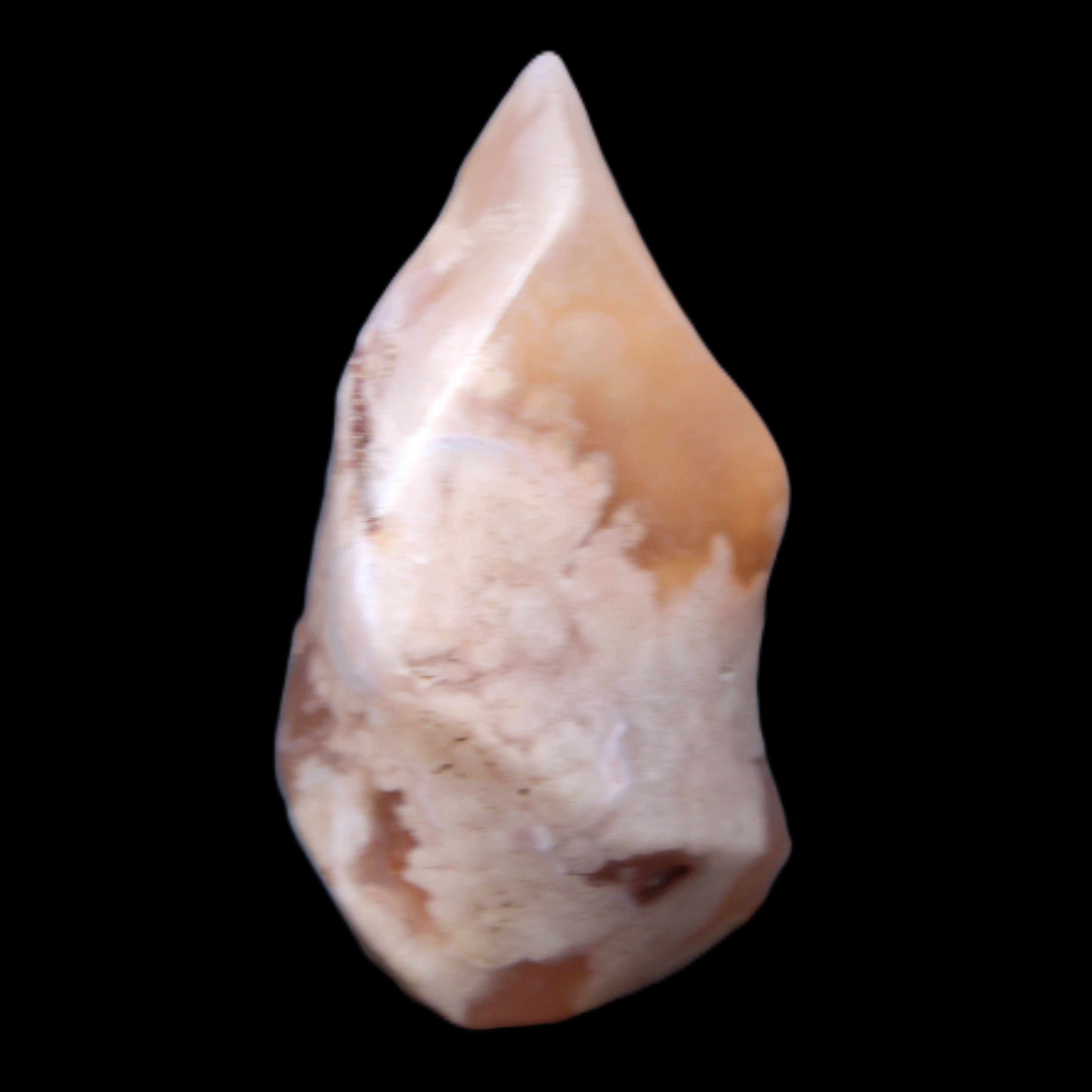 Snowflake Cherry Blossom Agate flame from Madagascar 63g in sunlight - Rocks and Things Store