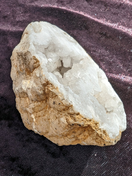 White Quartz sparkly crystal geode 244g Rocks and Things