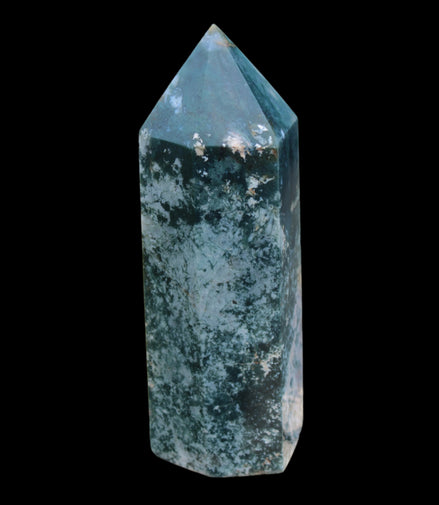 Moss Agate obelisk 859g - Rocks and Things Store