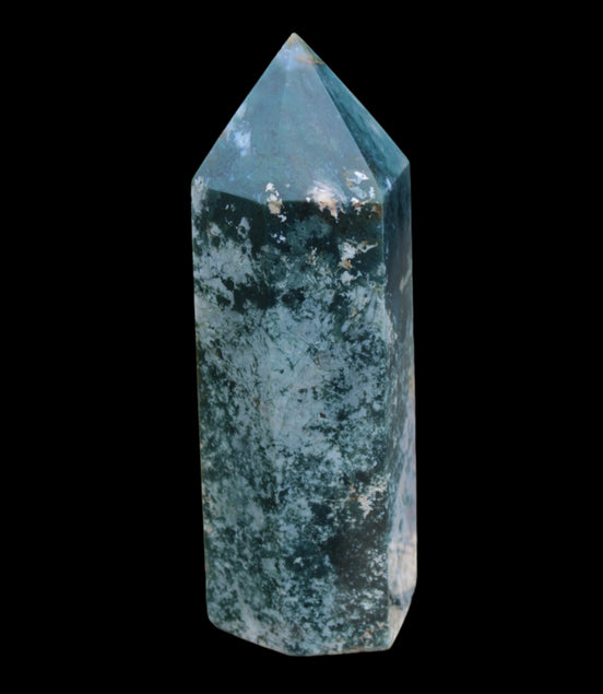 Moss Agate obelisk 859g - Rocks and Things Store
