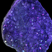 Amethyst geode cluster 5900g in UV light