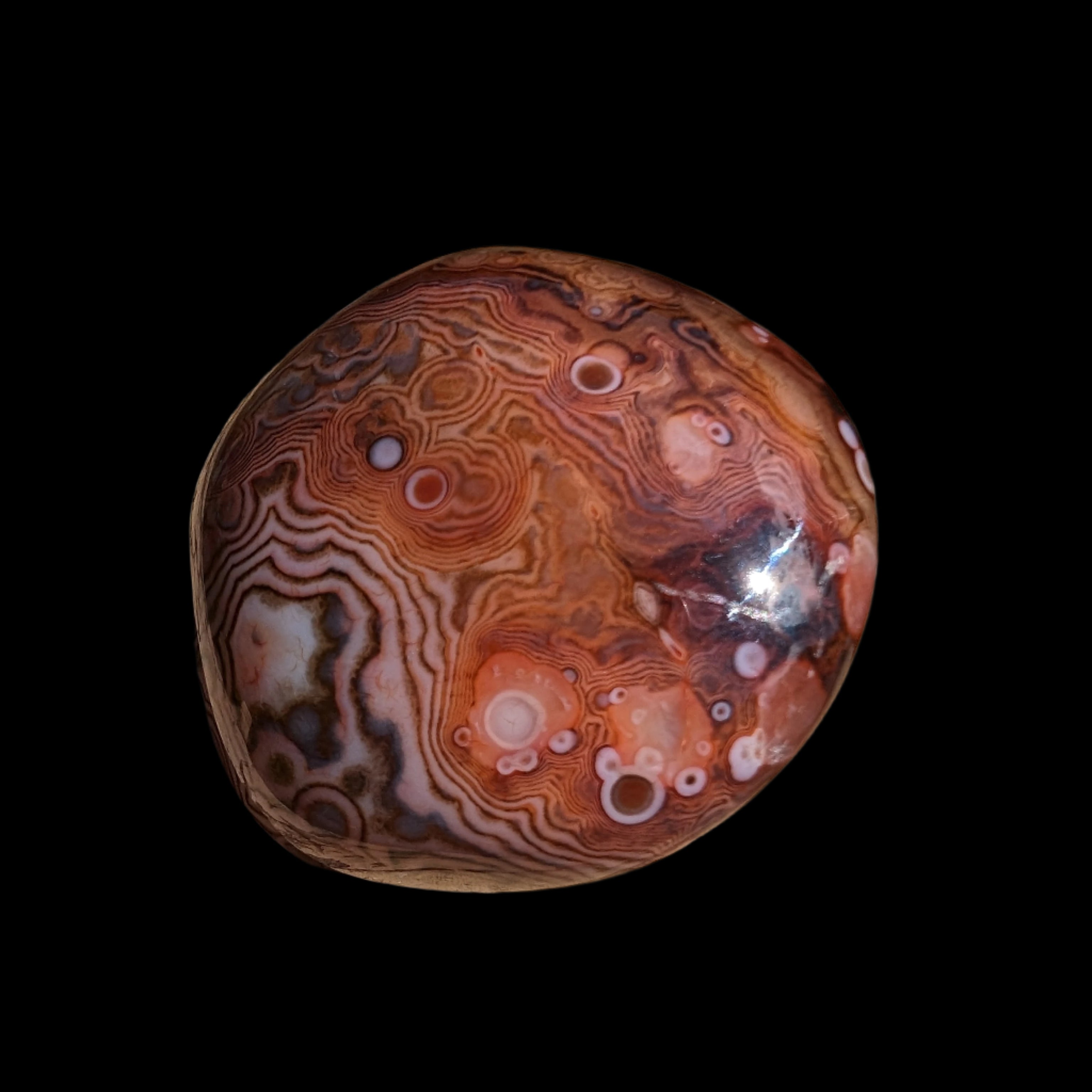 Crazy Silk Banded Agate from Madagascar 40.8g Rocks and Things