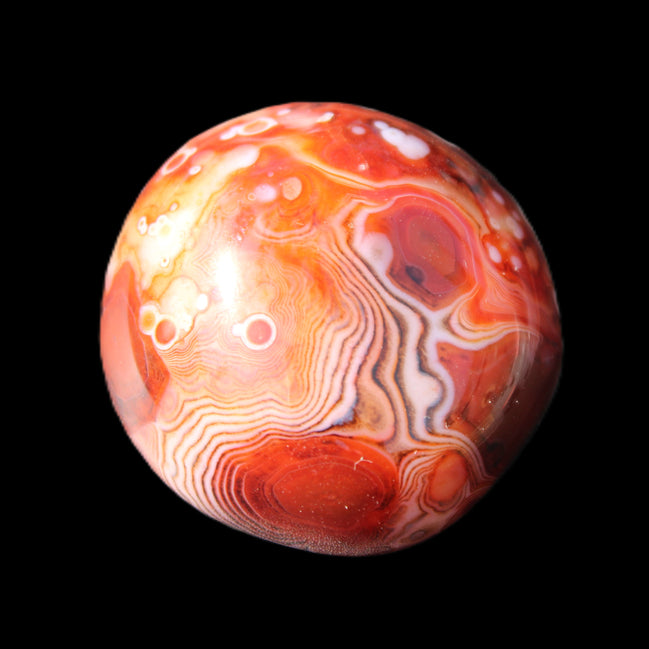 Crazy Silk Banded Agate from Madagascar 40.8g in sunlight - Rocks and Things Store