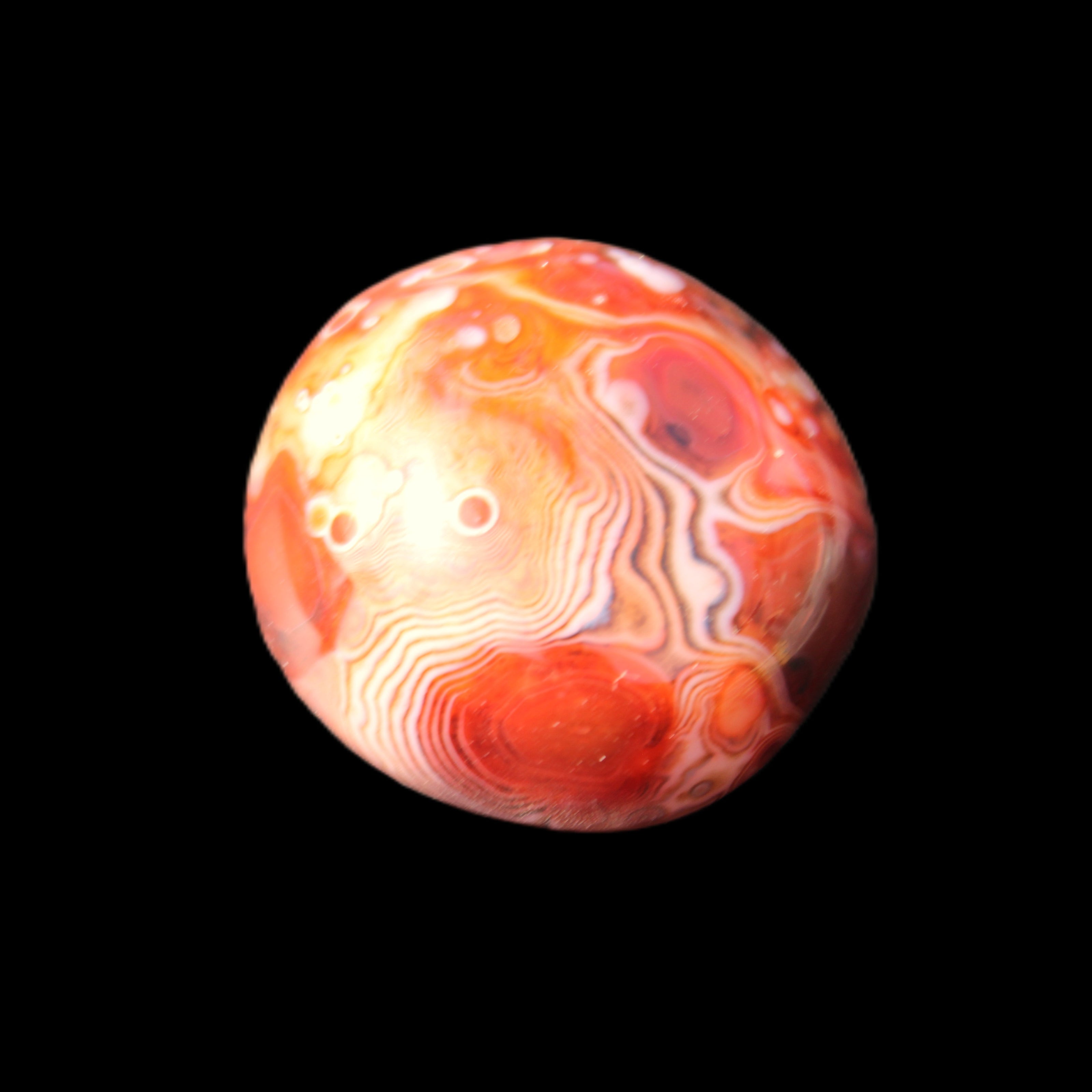 Crazy Silk Banded Agate from Madagascar 40.8g in sunlight - Rocks and Things Store