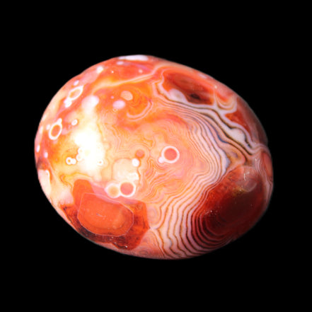 Crazy Silk Banded Agate from Madagascar 40.8g in sunlight - Rocks and Things Store