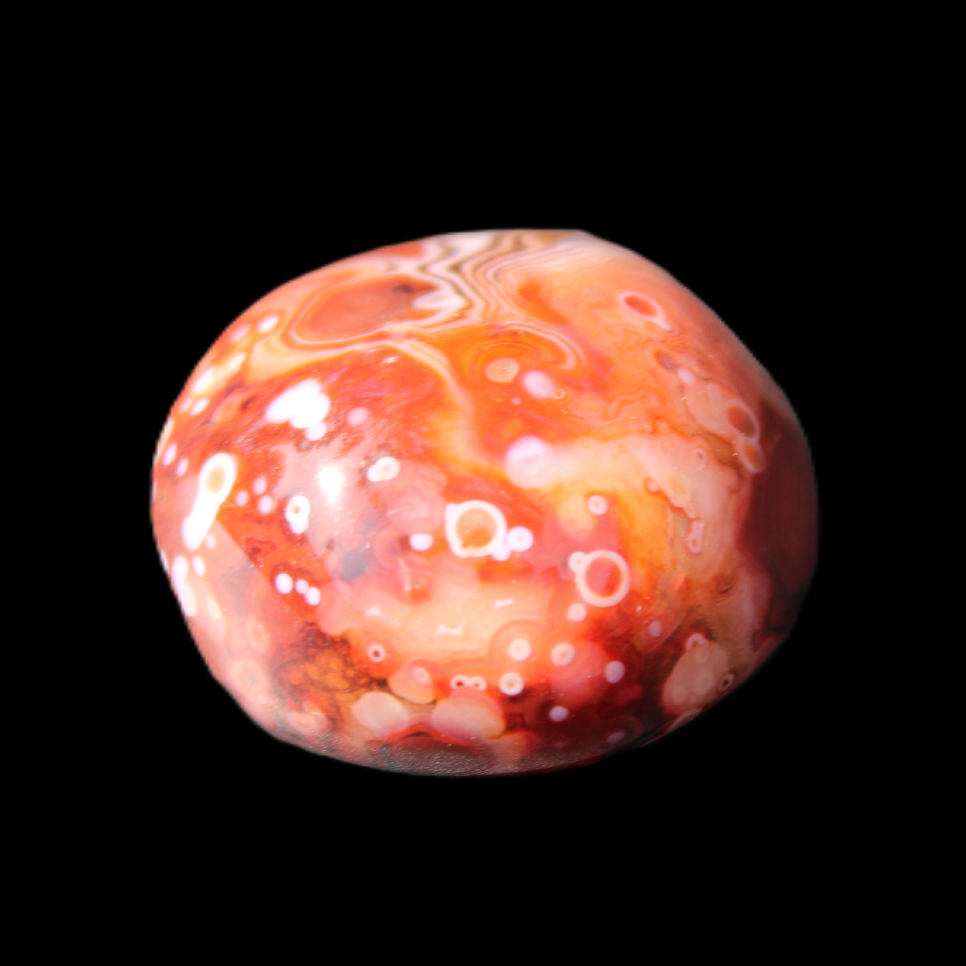 Crazy Silk Banded Agate from Madagascar 40.8g in sunlight - Rocks and Things Store