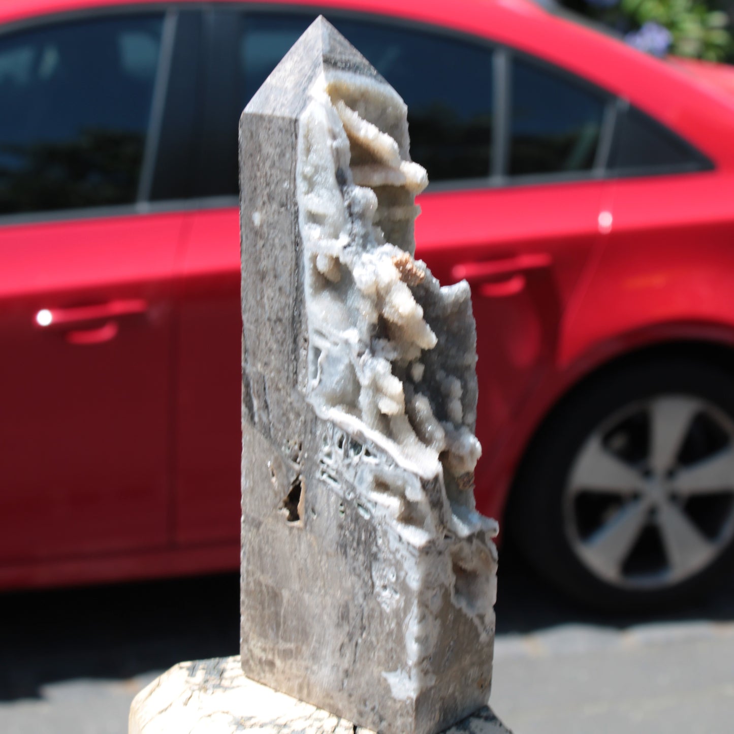 Sphalerite geode obelisk 1352g