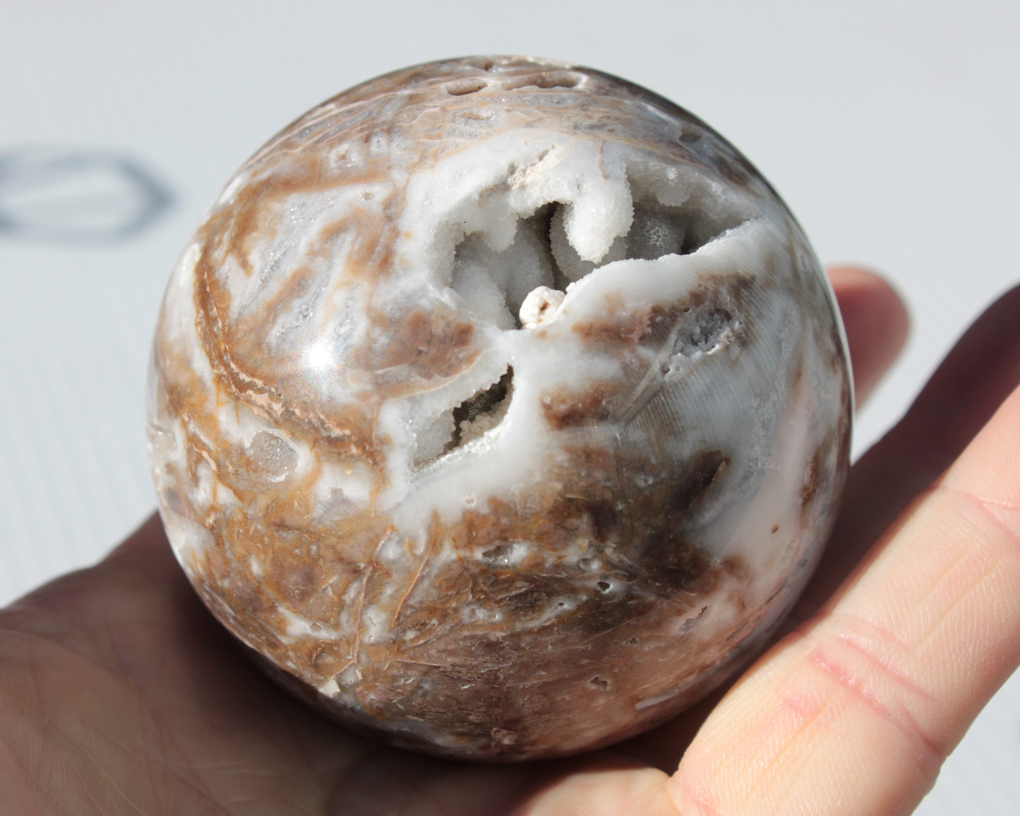 Sphalerite druzy geode crystal sphere 392g Rocks and Things