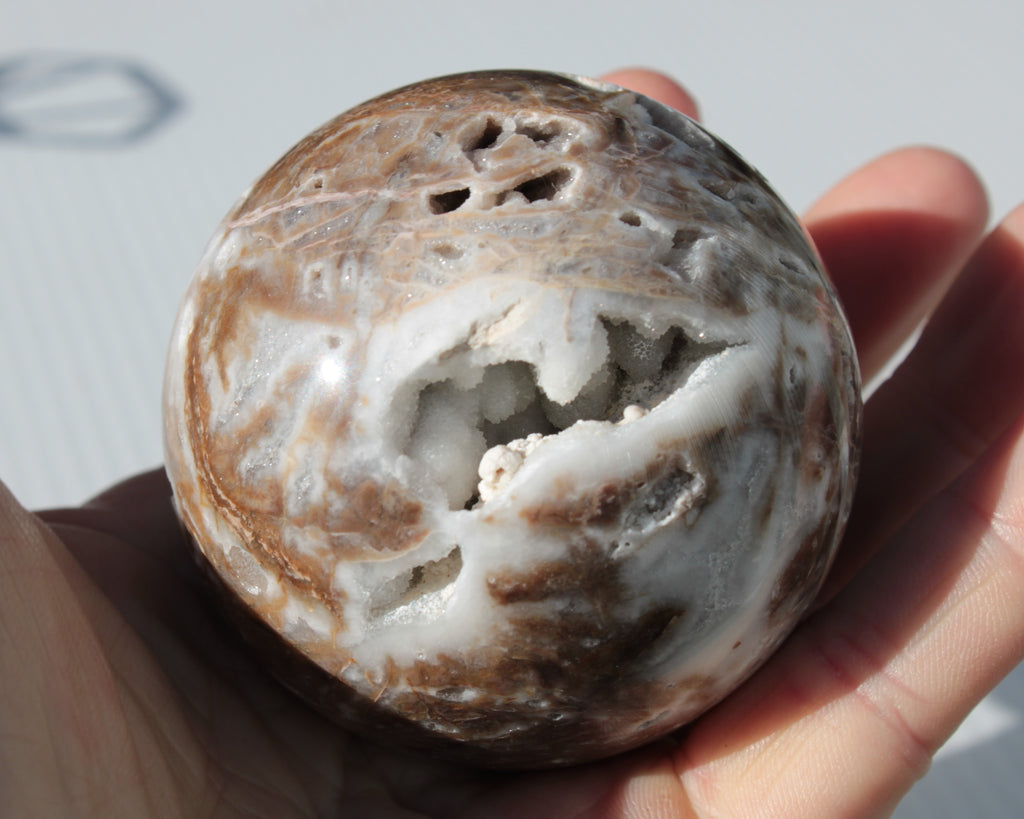 Sphalerite druzy geode crystal sphere 392g Rocks and Things
