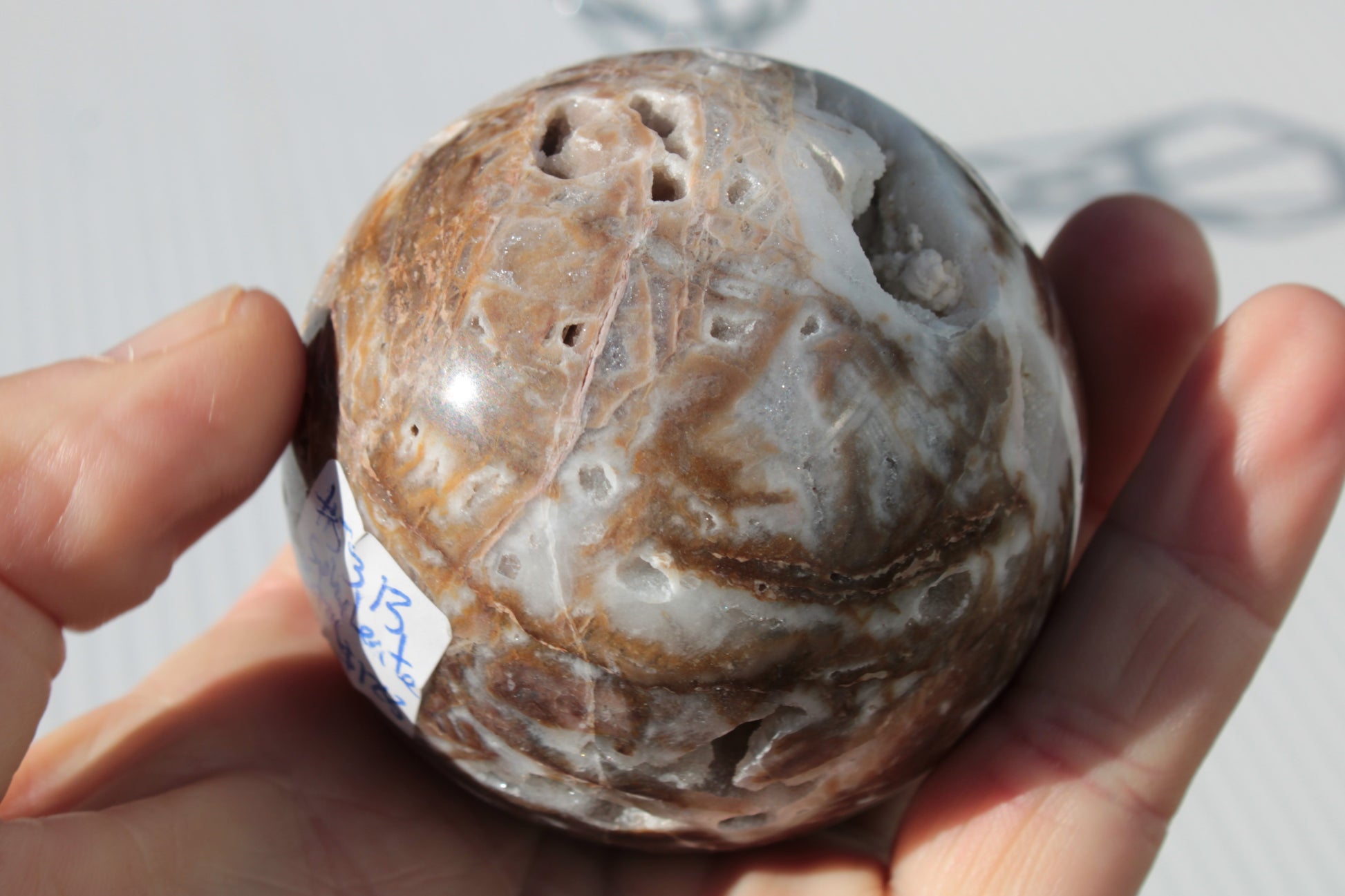 Sphalerite druzy geode crystal sphere 392g Rocks and Things