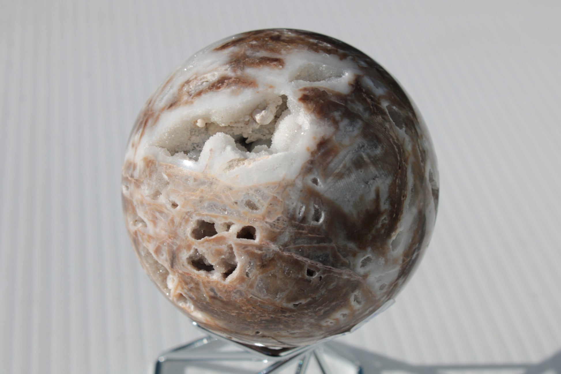 Sphalerite druzy geode crystal sphere 392g Rocks and Things