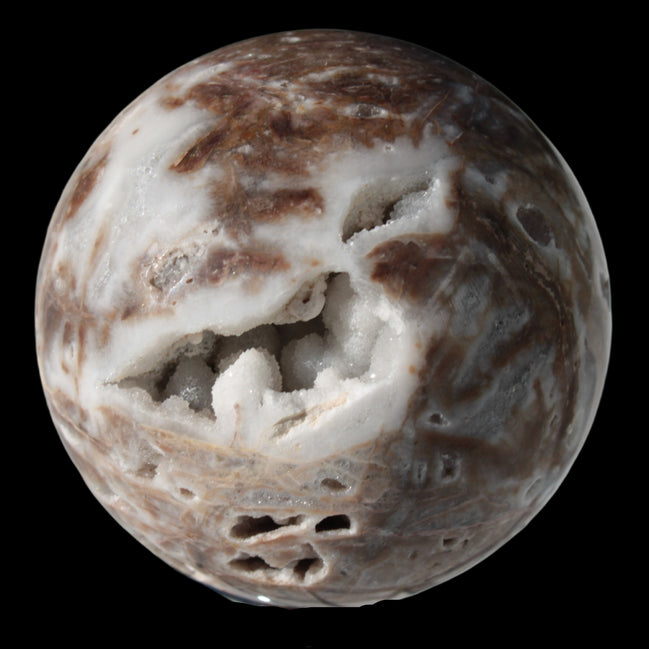 Sphalerite drusy geode crystal sphere  392g in sunlight - Rocks and Things Store